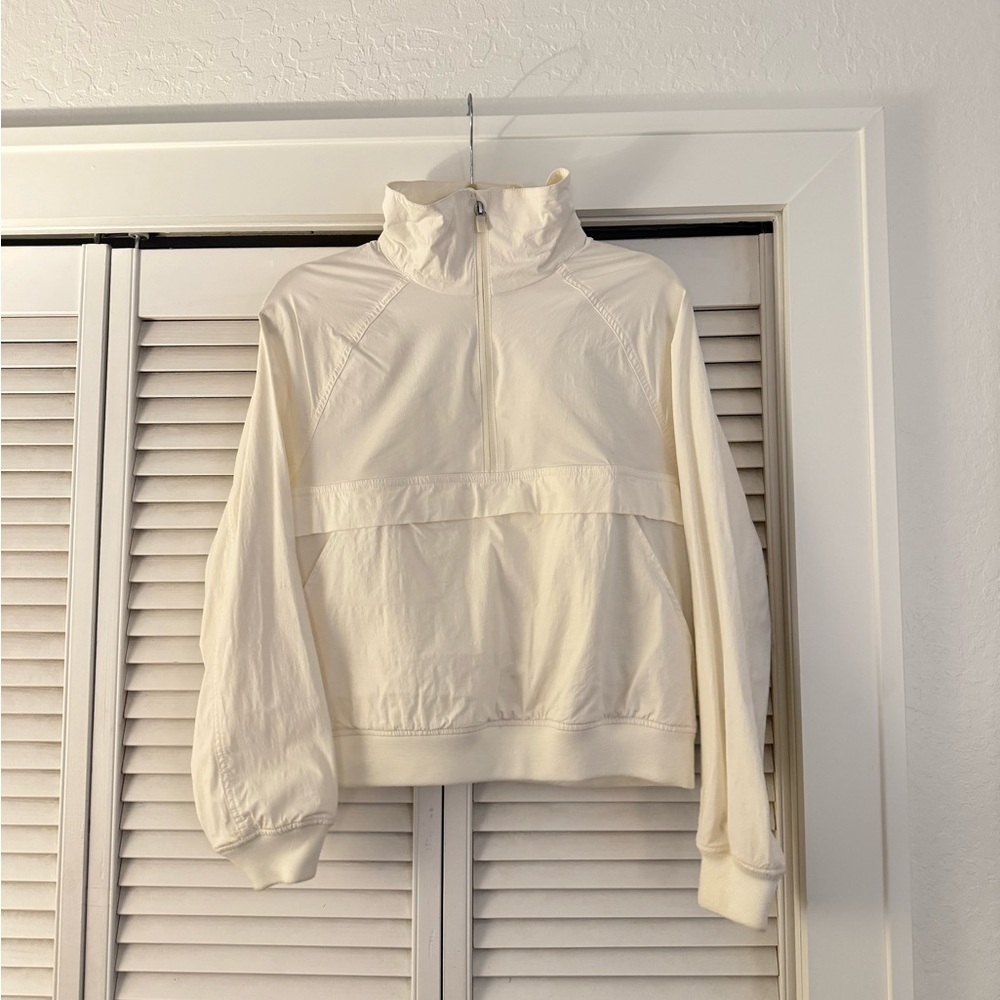Banana Republic BR Standard White Half Zip Pullover Jacket XS
